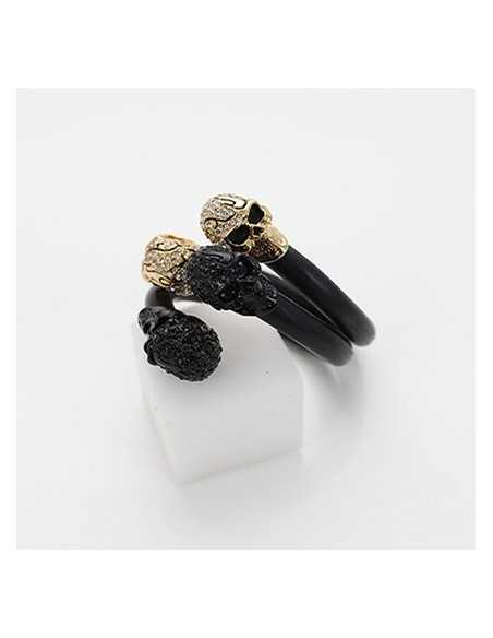 [EX136] EXO Unique Black Skull Bracelet