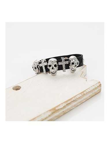 [IN102] INFINITE Leather Skull Bracelet 