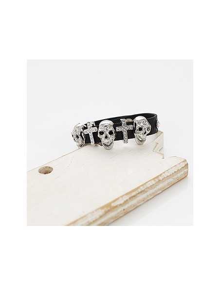 [IN102] INFINITE Leather Skull Bracelet 