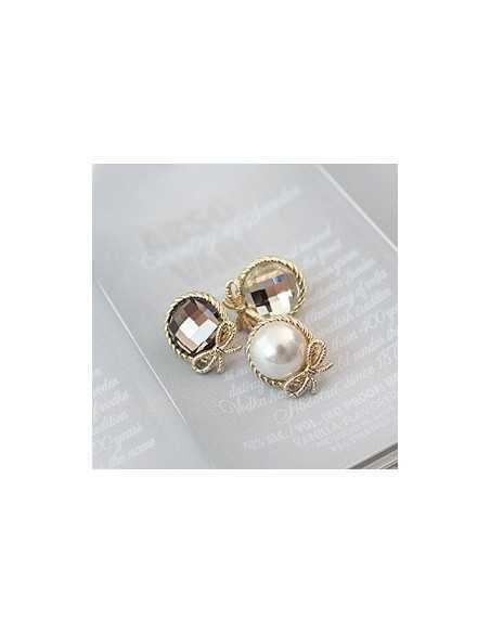 [DR08] Pearl Crystal Earring