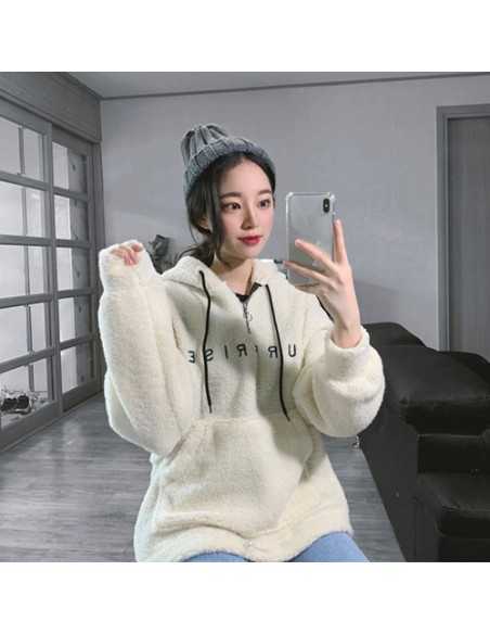 [H111] Sweet Love Fleece Hoodie Jacket