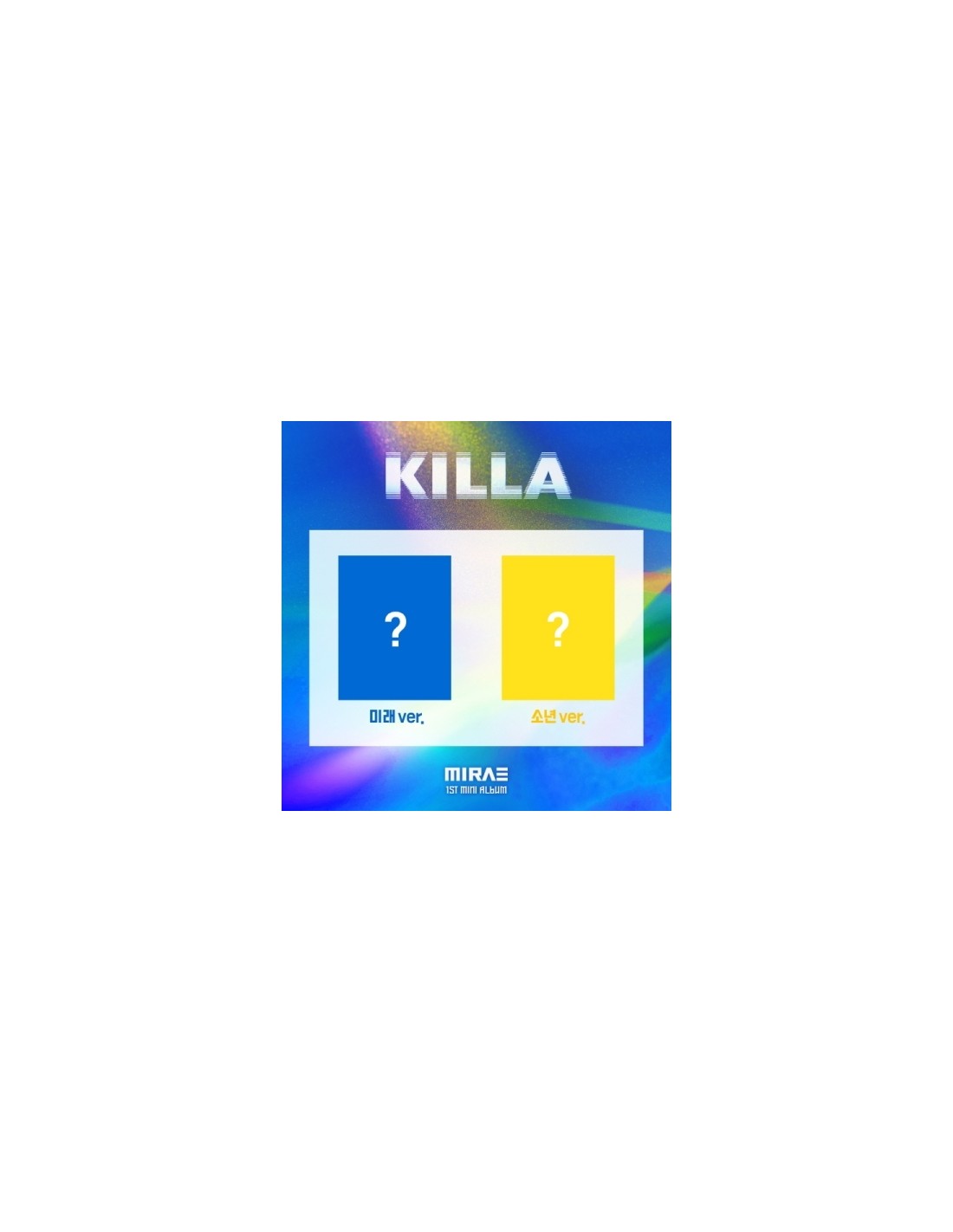 Mirae Killa 1st Mini Album 2 Version Set CD+PhotoBook+1p PhotoCard+1p Standing Card+1p Post+1p Mirae Card+1p Photo Frame+Message PhotoCard Set+Tracking Kpop Sealed