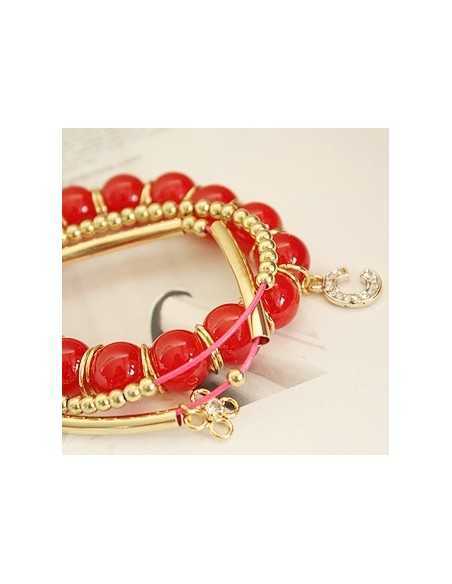 [NA32] Red Point Ring Bracelet