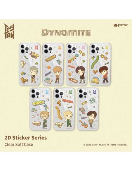 BTS x TinyTAN Goods - Dynamite 2D Sticker Series Clear Soft Case for iPhone
