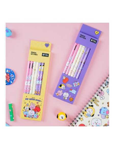 [BT21] BTS Studio EIGHT Collaboration - My Little Buddy Pencil Set
