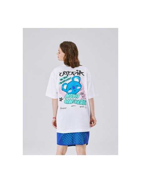 [BT21] BTS Line Friends Collaboration - KOYA UTOPIA White T-Shirt