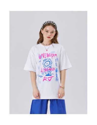[BT21] BTS Line Friends Collaboration - RJ UTOPIA White T-Shirt