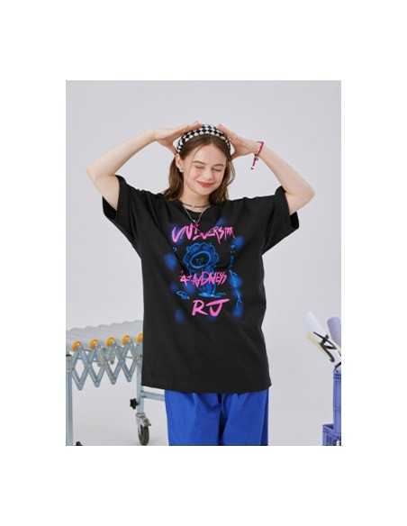 [BT21] BTS Line Friends Collaboration - RJ UTOPIA Black T-Shirt