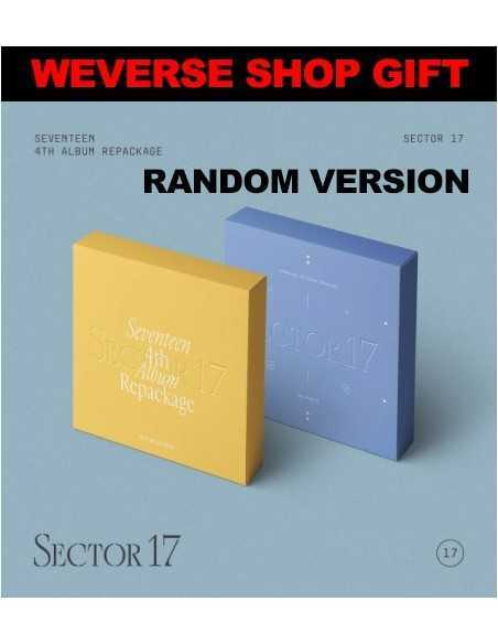 [Weverse Shop Gift ] SEVENTEEN 4th Repackage Album - SECTOR 17 (Random Ver.) CD + Poster