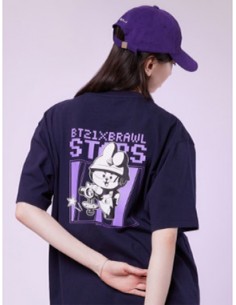 BT21 x Brawl Stars Collaboration Goods - Navy T-Shirt
