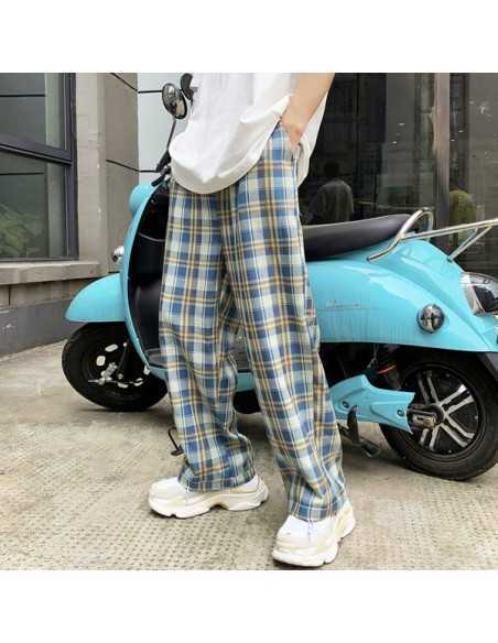 [LP49] Contour Check Banding Pants