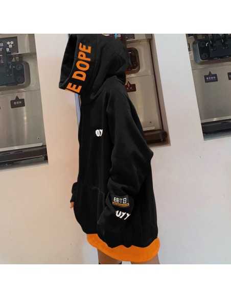 [H126] Over OYY Leathering Hoodie