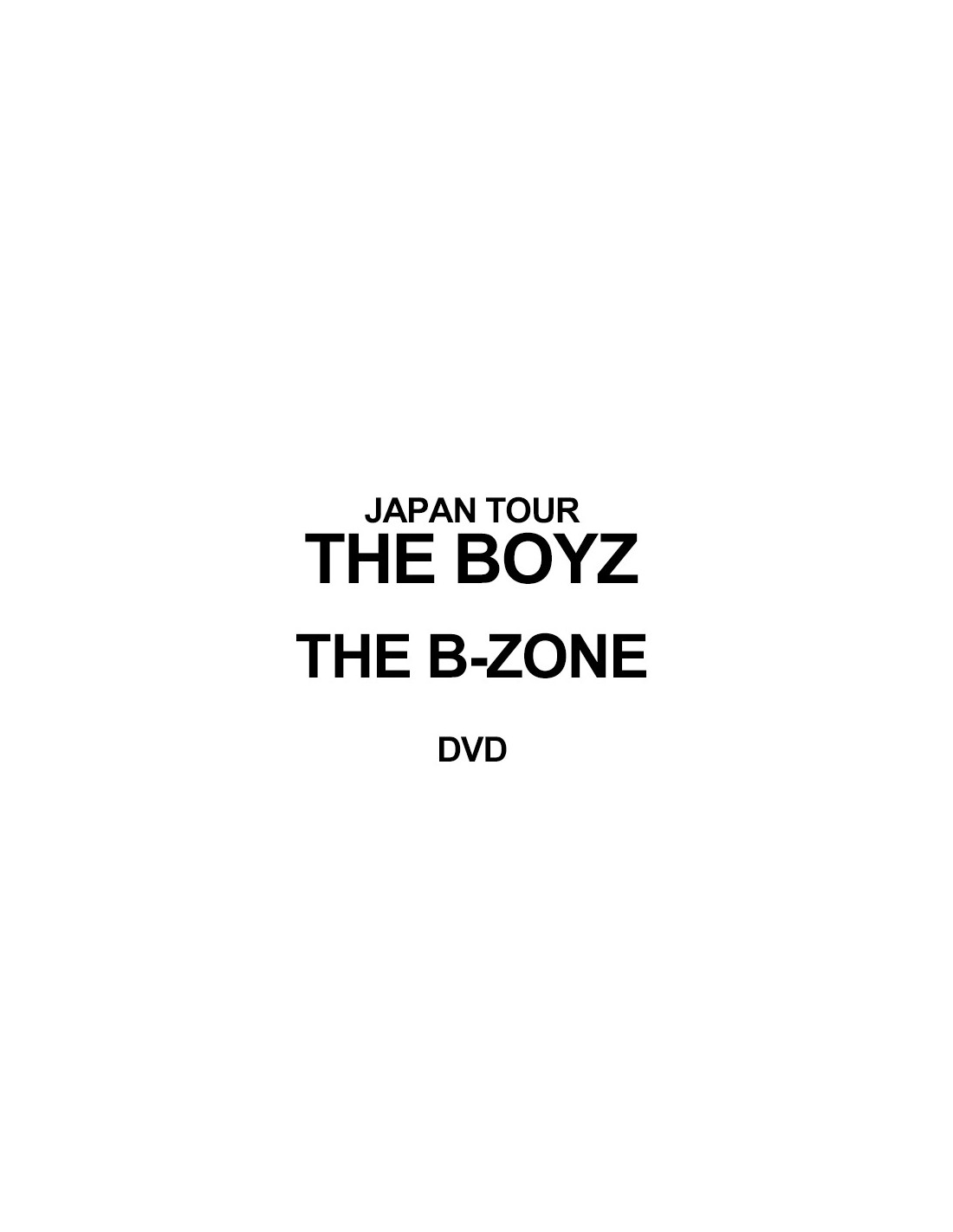 [Japanese Edition] THE BOYZ JAPAN TOUR: THE B-ZONE DVD