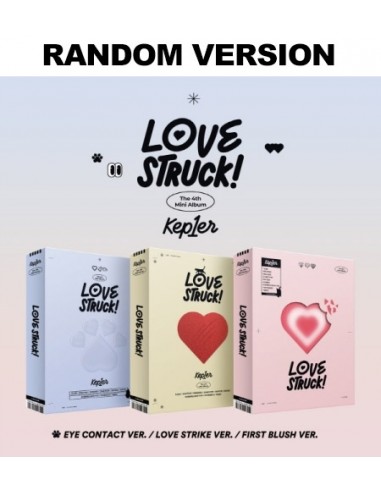 Kep1er 4th Mini Album - LOVESTRUCK! (Random Ver.) CD + Poster