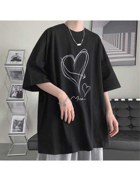 [S558] Luedin Heart Sign T-Shirt