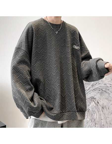 [S560] Beattie Zigzag Embo Sweatshirt