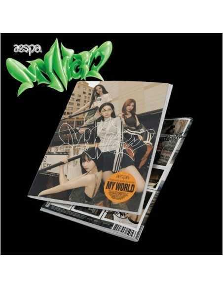 [Tabloid] aespa 3rd Mini Album - MY WORLD CD + Poster