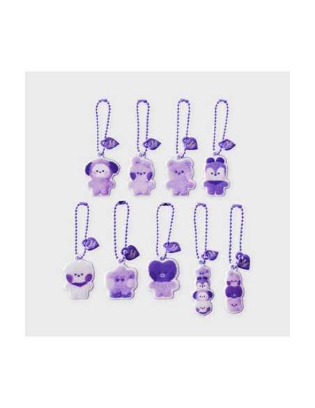 BT21 Purple of Wish Edition Goods - minini Random Keyring