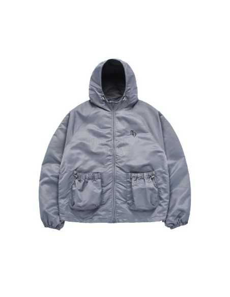 ★Archivepke★[Fling-move 001] Windbreaker★Silver spoon★ 3D Raindrop Print Trail Windbreaker Jacket – EVISU