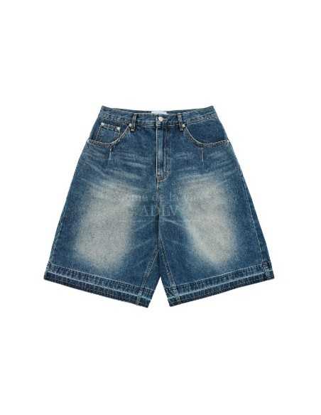【BAON】Hensha Washing Bermuda Wide Denim Pants BAON】Hensha Washing Bermuda Wide Denim Pants (BAON/デニム