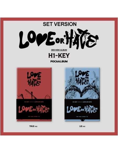 [Smart Album][SET] H1-KEY 3rd Mini Album - LOVE or HATE (SET Ver.) 2POCA