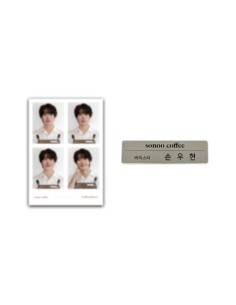 SON WOO HYEON sonoo coffee Goods - ID PHOTO & NAME TAG SET