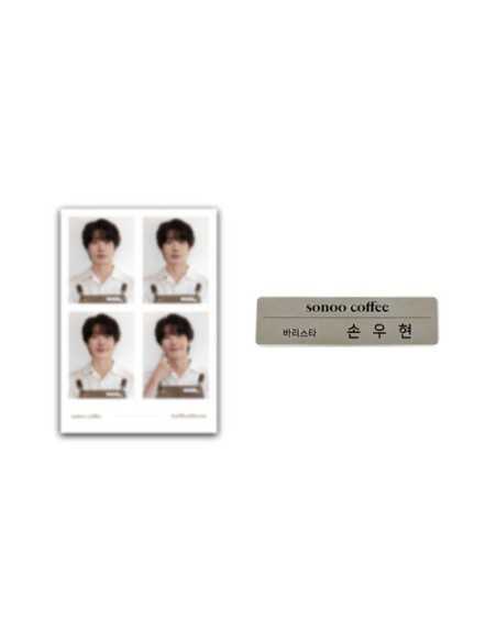SON WOO HYEON sonoo coffee Goods - ID PHOTO & NAME TAG SET