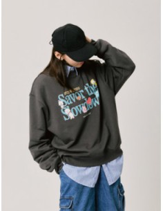 BT21 BASIC Goods - GROUP Sweatshirt Charcoal