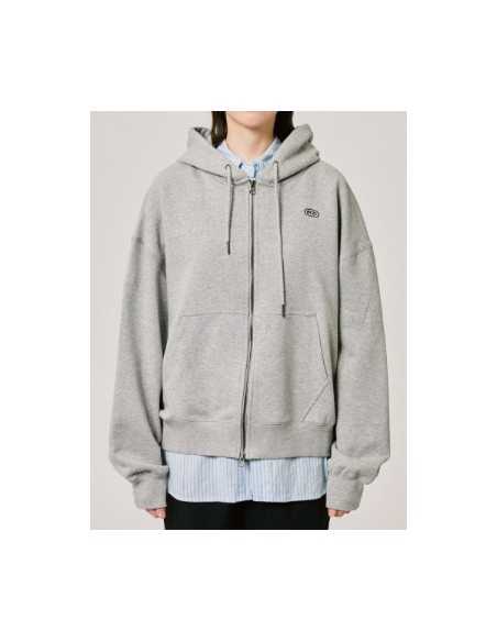 BT21 BASIC Goods - UNIT 1 Hoodie Zip-up Melange Gray