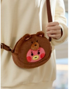 BT21 Baby Pluppy Goods - Face Plush Cross Bag 2
