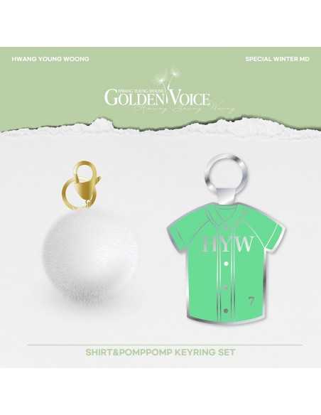 HWANG YOUNG WOONG GOLDEN VOICE Goods - SHIRT&POMPPOMP KEYRING SET