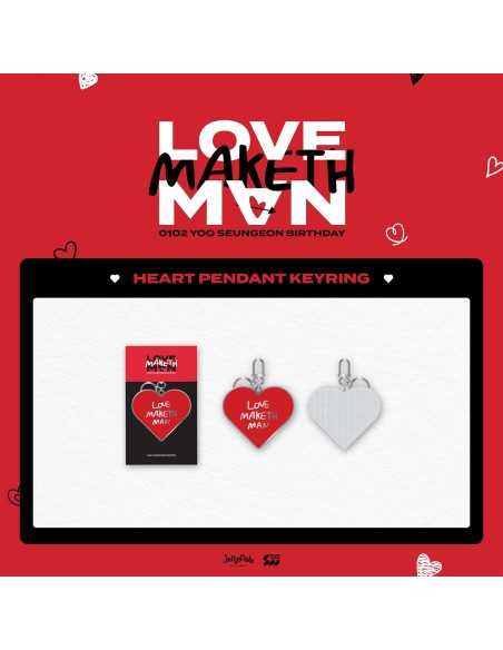 EVNNE YOO SEUNGEON BIRTHDAY LOVE MAKETH MAN Goods - HEART PENDANT KEYRING