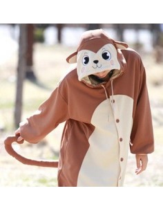 [PJA12] Animal Pajamas - Brown Monkey