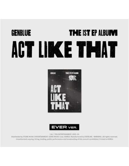 [Smart Album] GENBLUE 1st EP Album - ACT LIKE THAT EVER MUSIC VER.