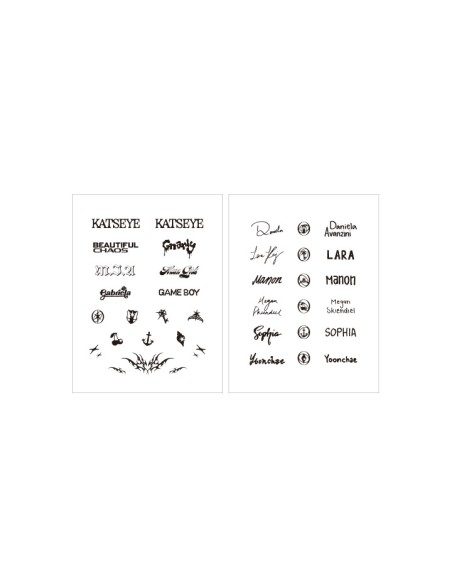 KATSEYE BEAUTIFUL CHAOS POP-UP Goods - TATTOO STICKER