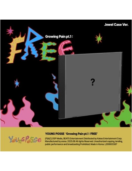 YOUNG POSSE EP Album - Growing Pain pt.1 : FREE (Jewel Case Ver.) CD