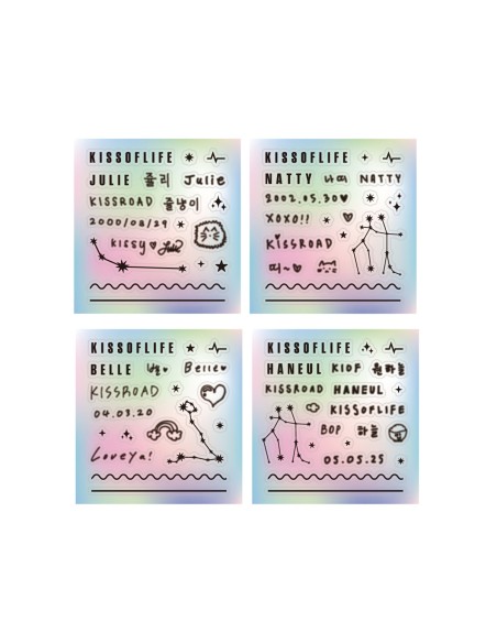 KISS OF LIFE KISS ROAD Goods - LIGHT STICK DECO STICKER SET