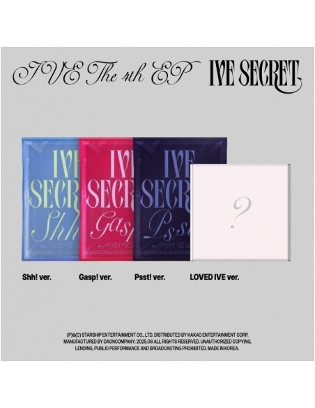[4SET] IVE 4th EP Album - IVE SECRET (4SET Ver.) 4CD