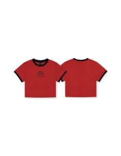 TREASURE LOVEPULSE Goods - RINGER CROP T-SHIRT_RED