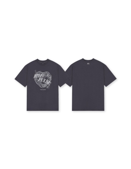 TREASURE LOVEPULSE Goods - PRINTED T-SHIRT_CHARCOAL