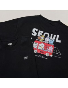 BT21 Seoul Edition Goods - T-Shirt (Black)