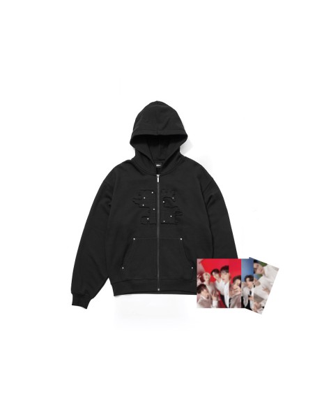 新品未開封　トレカ付きENHYPEN WALK THE LINE フーディー ENHYPEN WALK THE LINE : FINAL Goods - Stud Zip-Up Hoodie