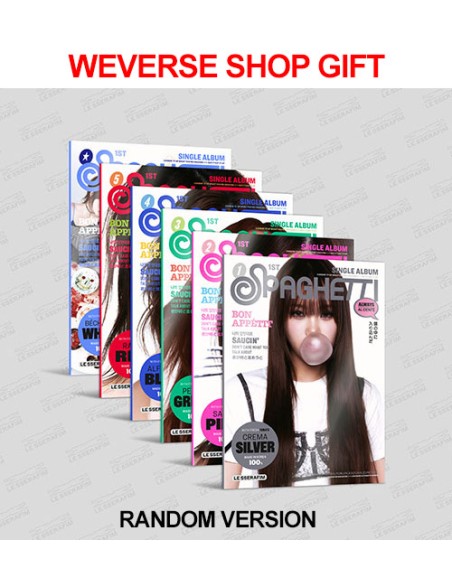 [Weverse Shop Gift][COMPACT] LE SSERAFIM 1st Single Album - SPAGHETTI (Random Ver.) CD