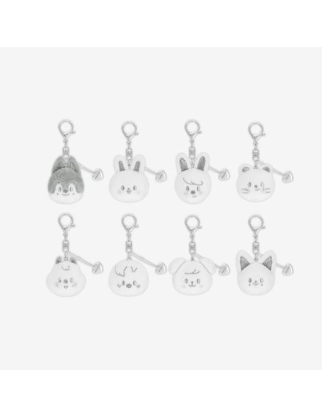Stray Kids celebrATE Goods - SKZOO FACE KEYRING SILVER Ver.