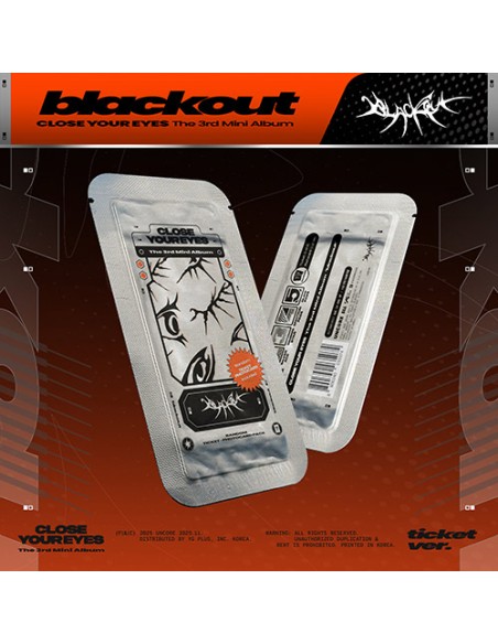 [Smart Album] CLOSE YOUR EYES 3rd Mini Album - blackout (ticket Ver.)