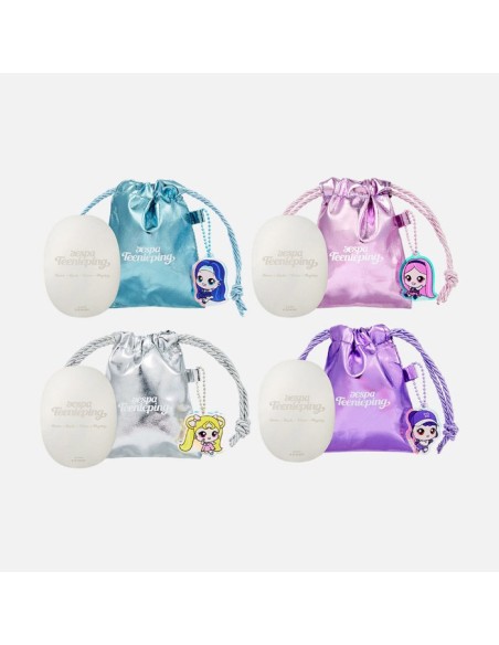 [Pre Order] aespa x Teenieping Goods - MIRROR POUCH KEYRING SET