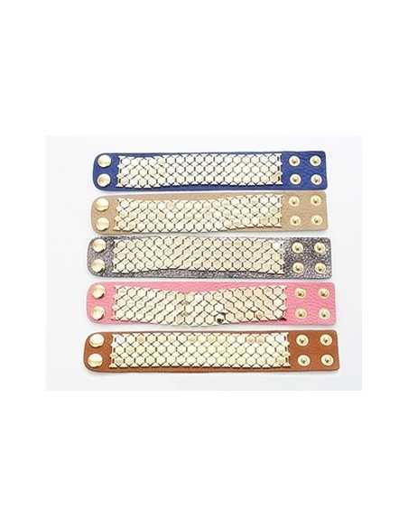 [NO25] Hive Leather Bracelet