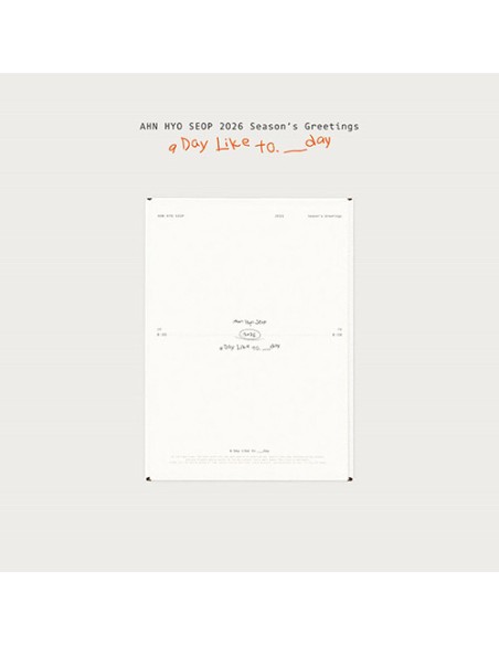 AHN HYO SEOP 2026 SEASONS GREETINGS [A Day Like to.___day]