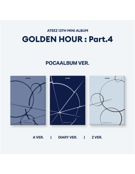 [Smart Album][SET] ATEEZ 13th Mini Album - GOLDEN HOUR : Part.4 (SET Ver.) 3POCAALBUM VER.