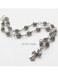 [BA07] B4 Cross Hearts Necklace